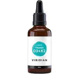 viridian D3 & K2 Vitamin (flydende), 50ml.