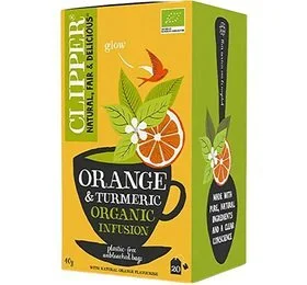 Clipper Urtete med appelsin & gurkemeje Ø, 20br.
