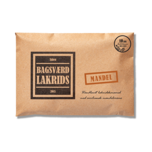 Bagsværd Lakrids Hel Plade Lakrids "Mandel", 160g.