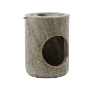 Meraki Oliebrænder, MKMarble, Beige, Sølv finish
