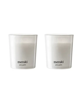 Meraki Duftlys White Garden, 2stk. a 60g.