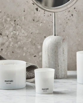 Meraki Duftlys Fresh Linen, 2stk. a 60g.