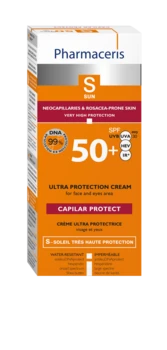Pharmaceris S Solbeskyttende Ansigtscreme til vedvarende rødme og karsprængninger, SPF 50+, 50ml
