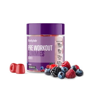 Bodylab Pre Workout Gummies Berry, 60 stk.