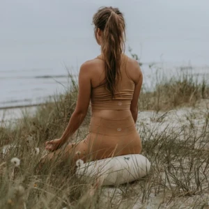 Zafu halvmåne meditationspude, Natural