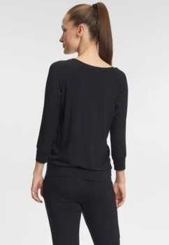 Curare Flow #20 Shirt Boat Neck 3/4 - Black