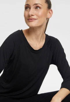 Curare Flow #20 Shirt Boat Neck 3/4 - Black