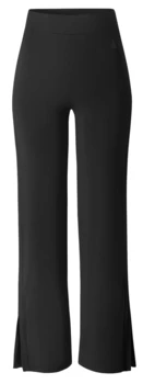 Curare Flow #2205 wide long pants, slit - Black