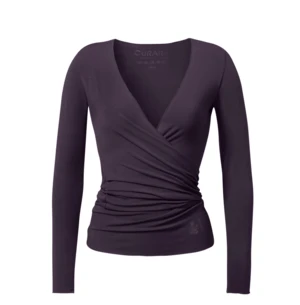 Curare Flow #24 Wrap Jacket - Dark-aubergine