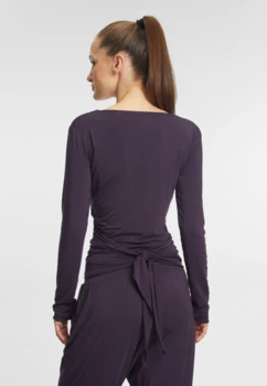 Curare Flow #24 Wrap Jacket - Dark-aubergine
