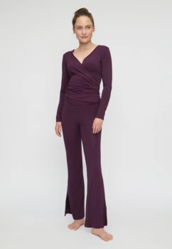 Curare Flow #24 Wrap Jacket - Dark-plum