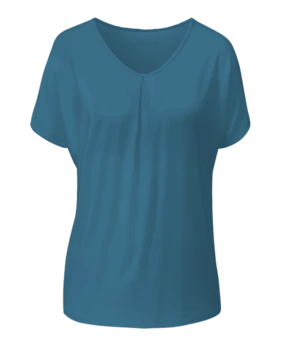 Curare Flow #2424 Shirt V-Neck - Petrol