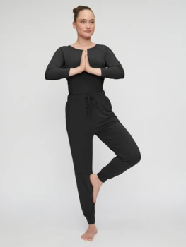 Curare Flow #9246 Pants long loose - Black