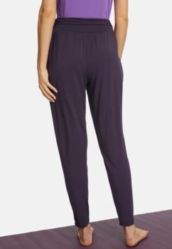 Curare Flow #9248 long pants relaxed - Dark aubergine