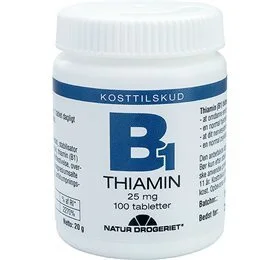 Natur Drogeriet B1 vitamin 25 mg, 100tab.