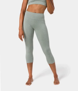 Manduka "Dhara" Capri Legging, Avian Heather