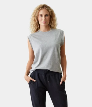 Manduka Warrior Tee, Heather Grey