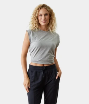 Manduka Warrior Tee, Heather Grey