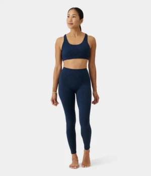 Manduka "Dhara" Scoop Bra, Midnight Heather