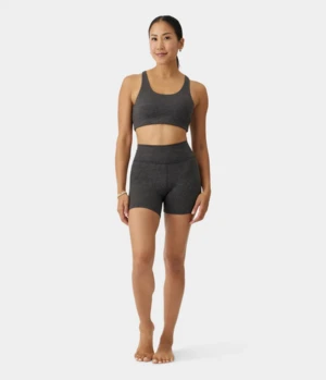 Manduka "Dhara" Scoop Bra, Phantom Heather