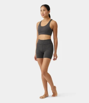 Manduka "Dhara" Scoop Bra, Phantom Heather