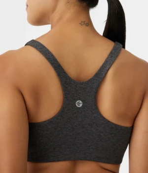 Manduka "Dhara" Scoop Bra, Phantom Heather