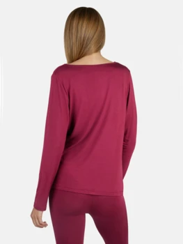 Curare Flow #2275 Shirt waterfall 1/1 sleeves - Bordeaux