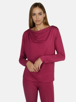Curare Flow #2275 Shirt waterfall 1/1 sleeves - Bordeaux