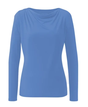 Curare Flow #2275 Shirt waterfall 1/1 sleeves - Queen-blue