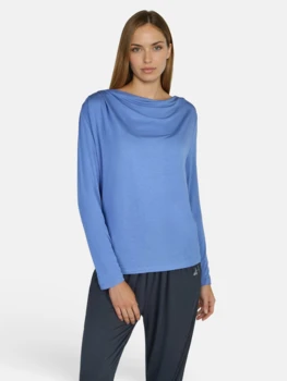 Curare Flow #2275 Shirt waterfall 1/1 sleeves - Queen-blue