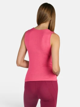 Curare Flow #2405 gathered top round neck - Raspberry