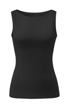 Curare Flow #255 Tank Top Boat Neck - Black
