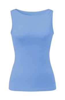 Curare Flow #255 Tank Top Boat Neck - Queen-blue