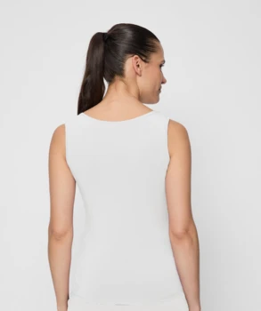 Curare Flow #255 Tank Top Boat Neck - Soft-white