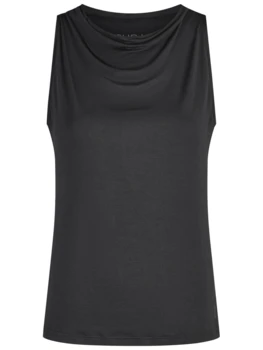 Curare Flow #2601 top turtle-waterfall neck - Black
