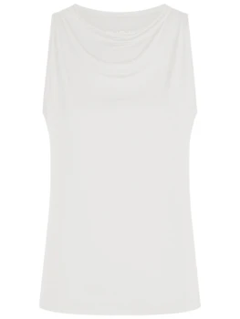 Curare Flow #2601 top turtle-waterfall neck - Soft-white