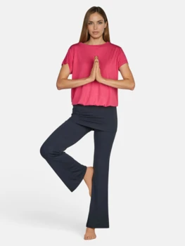 Curare Flow #2604 top round neck - Raspberry