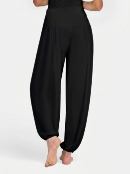Curare Flow #2606 wide pants, high waist - Black