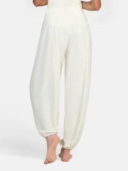 Curare Flow #2606 wide pants, high waist - Soft-white