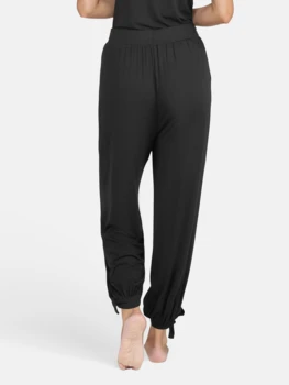 Curare Flow #2607 wide pants, loops - Black