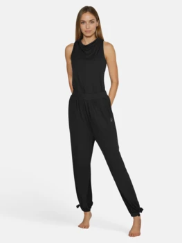 Curare Flow #2607 wide pants, loops - Black