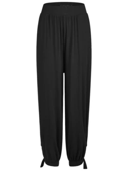 Curare Flow #2607 wide pants, loops - Black