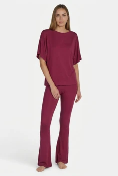 Curare Flow #2704 long pants boot cut - Bordeaux