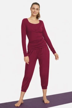 Curare Flow #37 Wrap Shirt - Bordeaux