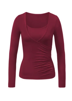 Curare Flow #37 Wrap Shirt - Bordeaux