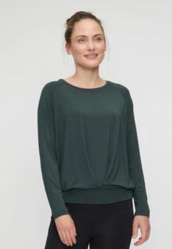 Curare Flow #9241 Boxpleat Shirt - Dark forest