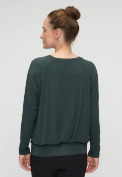 Curare Flow #9241 Boxpleat Shirt - Dark forest