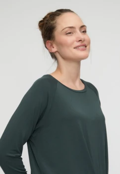 Curare Flow #9241 Boxpleat Shirt - Dark forest