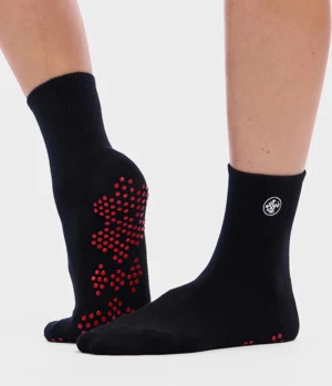 Manduka Equilibria Halvhøje Pilatessokker, Black