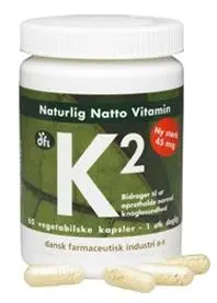 Naturlig Natto vitamin K2 45 mcg, 60kap.
